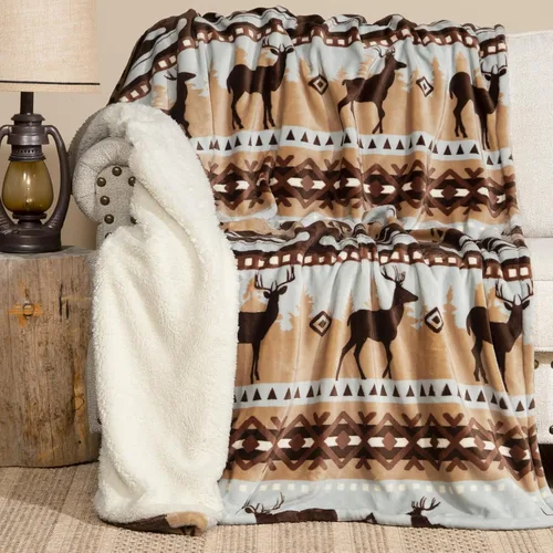 Vista 27 de Carstens, Inc. Dean Crouser - Manta de forro polar Sherpa de gran tamaño, 54 x 68 pulgadas, A Moment's Rest