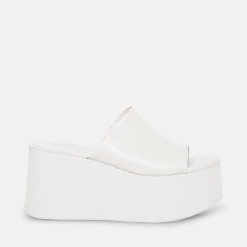 Vista 2 de Minshluu Sandalias de plataforma para mujer, con plataforma lateral, puntera abierta, sandalias de cuñas ligeras