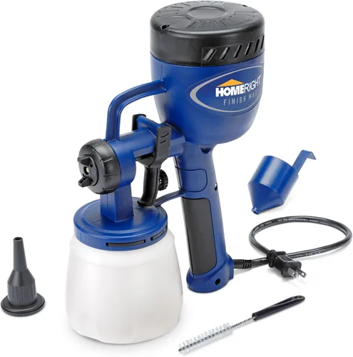 Vista 8 de HomeRight C800766, C900076 Finish Max Paint Sprayer HVLP Pistola pulverizadora eléctrica, 1 boquilla pulveriza todos, punta de latón superior, 3