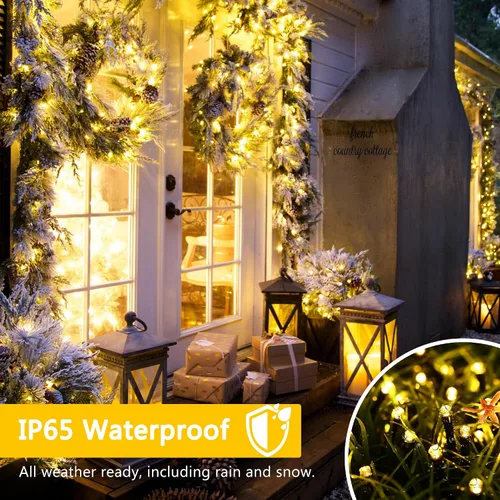 Vista 4 de Toodour - Luces de Navidad con batería, 200 luces LED para el hogar, jardín, decoración del árbol de Navidad