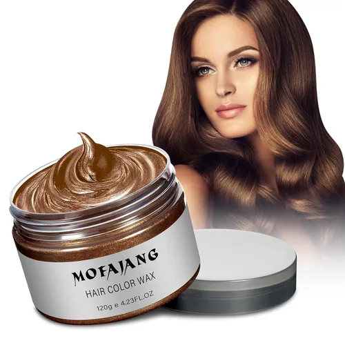 Vista 13 de Asocrew Cera temporal negra para el cabello, 4.23 onzas, no pegajosa, de secado rápido, lavable, para peinar, regalos para niños, adolescentes Negro