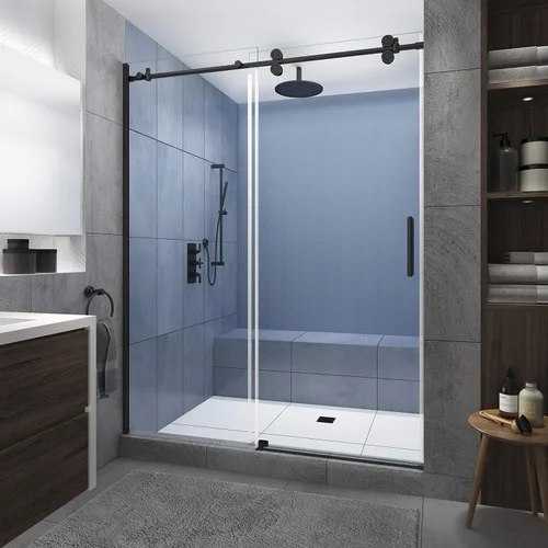 Vista 7 de Aston SDR978EZ.UC-ORB-4880-L Langham XL Puerta de ducha, bronce aceitado, transparente-izquierda