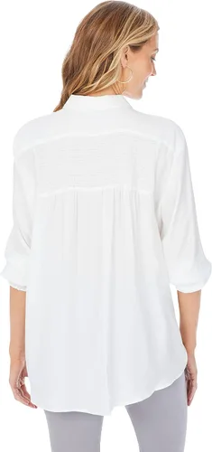 Vista 2 de Foxcroft Althea - Blusa de satén de manga larga para mujer