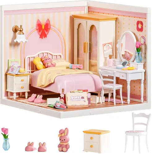 Vista 10 de Rolife Super Creator Kits Fresh Flower Shop, bloques de construcción de casa pequeña para muñequitas, kits de bricolaje de modelo de casa