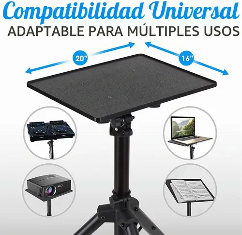 Vista 3 de Pyle Pyle PLPTS4X2 - Soporte de trípode para proyector de laptop, 2 piezas, para computadora, libro, equipo de DJ, altura ajustable de hasta 52
