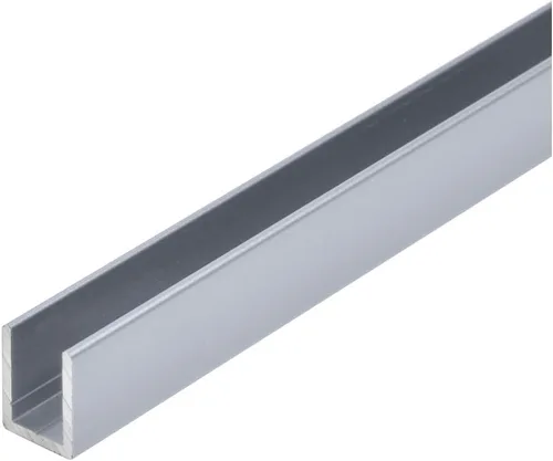 Vista 5 de Brixwell SDCD3812A-CCP12 Canal en U Profundo de Aluminio Anodizado Satinado Sin Marco para Puerta de Ducha para Vidrio de 3/8" de Grosor - Longitud