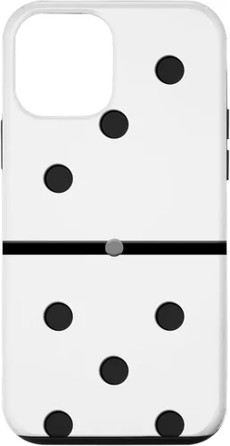 Vista 12 de iPhone 14 Domino Dominoes Cuban Game Player Piece Blanco Negro Case