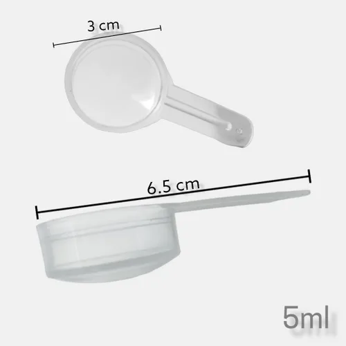 Vista 2 de Cuchara medidora de creatina de 5 cc / 0.2 fl oz / 0.18 oz (100 piezas)