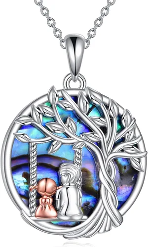 Vista 16 de CRMAD Regalos para hermanas de hermano para hermana, collar de plata de ley, joyería para regalos de cumpleaños y Navidad