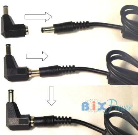 Vista 3 de LC52 - Convertidor de conector de ángulo recto para conector de alimentación de 0.217 x 0.083 in - LC52
