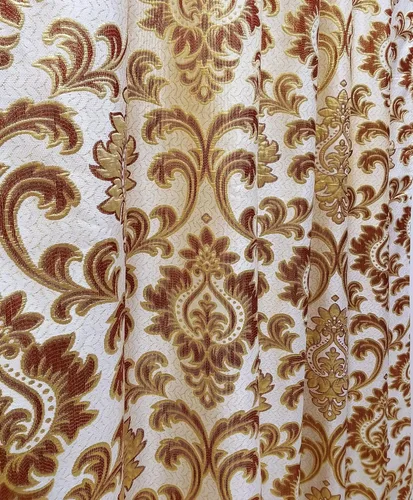 Vista 4 de GOHD Samba Star. Panel de cortina de ventana jacquard con cenefa elegante adjunta y respaldo de tafetán. Juego de 2 piezas. Cada pieza de 54