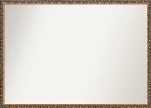 Vista 107 de Amanti Art Espejo de baño de bronce para sobre fregadero, 29 x 19 pulgadas, espejo rectangular de bronce antiguo, marco de madera tradicional