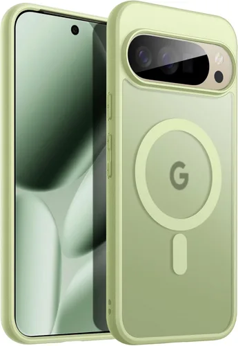 Vista 11 de JETech Funda magnética para Google Pixel 8 de 6.2 pulgadas 2023, compatible con MagSafe, translúcida mate trasera a prueba de golpes (Hazel)