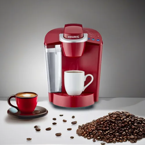 Vista 3 de Keurig K-Classic K50 - Cafetera roja de una sola porción