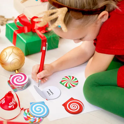 Vista 5 de Zhanmai 48 piezas de mini cuadernos navideños pequeños, libretas de caramelo diminutas, pequeños cuadernos navideños, cuadernos de bolsillo