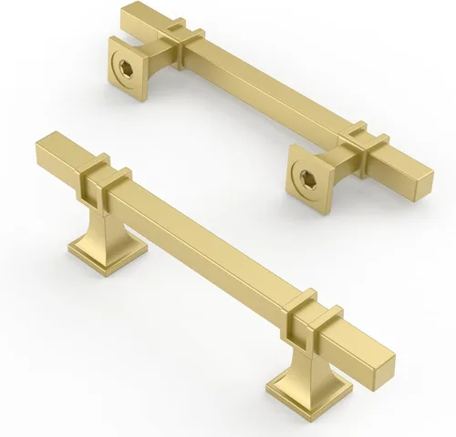 Vista 21 de Asidrama - Paquete de 10 manijas para alacena de 3 pulgadas (76mm) de color negro mate y dorado, tiradores para gabinete, accesorios para gabinete