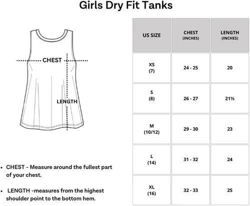 Vista 6 de Real Essentials Paquete de 4 Camiseta sin mangas Active Dry Fit Performance para niñas