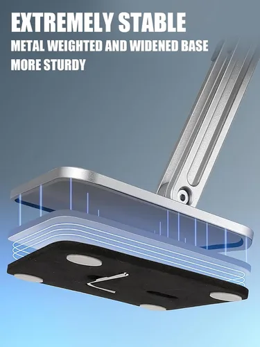 Vista 4 de Soporte magnético para teléfono para escritorio, soporte magnético plegable y ajustable para iPhone con almohadilla antideslizante