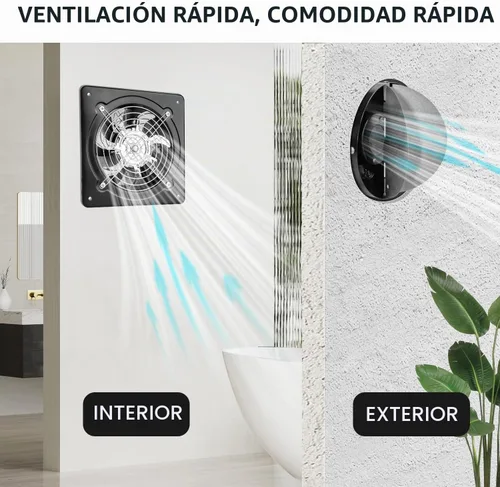 Vista 7 de Ventilador de escape de velocidad variable de 6 pulgadas, ventilador de ventilación 353CFM, extractor de pared de 110 V con controlador de velocidad