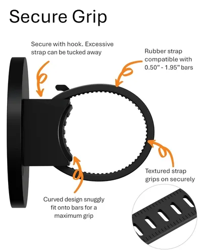 Vista 5 de Soporte magnético para teléfono para cochecito, carrito de compras y carrito de golf Soporte de teléfono para manillar para MagSafe Correa