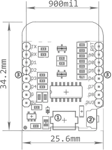 Vista 4 de ACEIRMC ESP8266 ESP-12 ESP-12F NodeMcu Mini D1 Módulo Lua 4M bytes WLAN WiFi Internet Junta Base en ESP8266 ESP-12F para Arduino, compatible