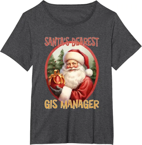 Vista 19 de GIS Manager Christmas Holiday Love Xmas T-Shirt Negro