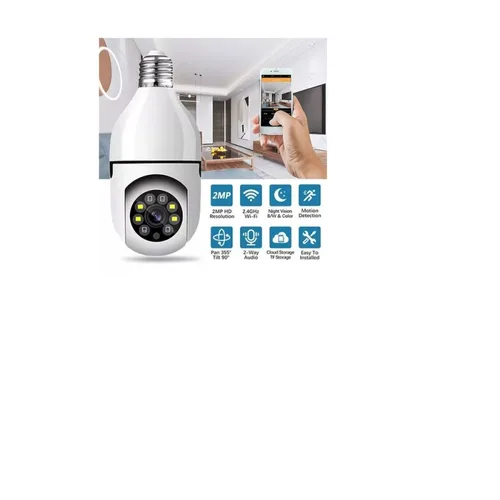 Vista 2 de camara con bombillo wifi