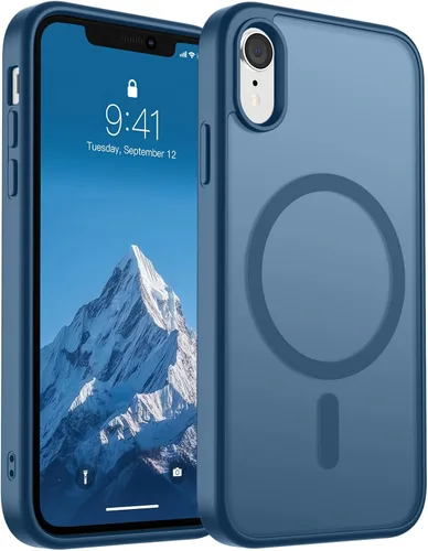 Vista 78 de SUPFINE Funda magnética para iPhone 11 Pro Max (compatible con MagSafe) (protección contra caídas de grado militar), delgada, translúcida mate, a