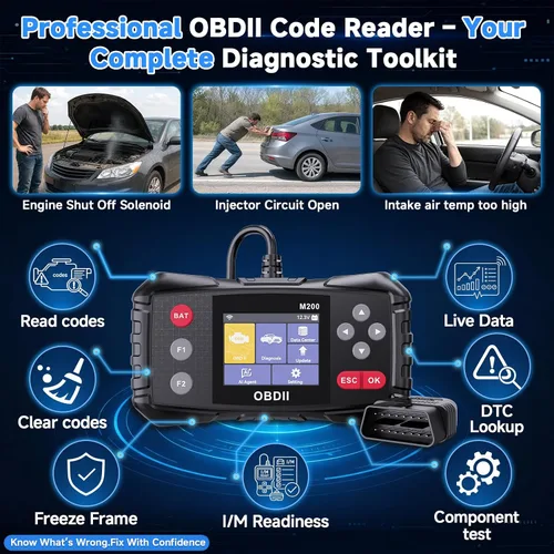 Vista 6 de Escáner del ABS y del SRS OBD2 con la transmisión, exploración rápida de la Escáner obd2 negro