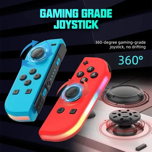 Vista 4 de Joypad for Switch Controllers, Upgraded Joypads Compatible with Nintendo Switch Controller, LR Wireless Joy-Pad RedBlue Joy Pads for Switch