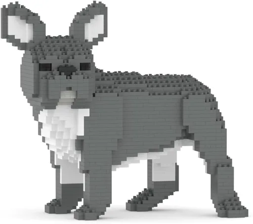Vista 6 de JEKCA Bulldog francés 03S-M03 Bloques de construcción de plástico para perros Edad 14+