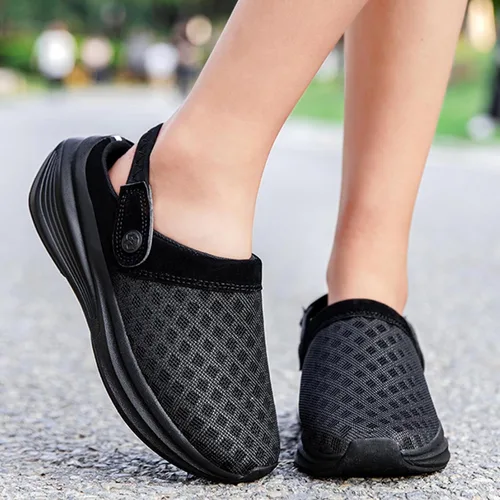 Vista 2 de Zuecos de jardín unisex para hombre y mujer, sandalias de playa para exteriores, sandalias de malla transpirable, calzado casual