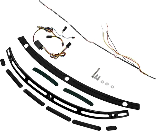 Vista 3 de TCT-MOTORPARTS Moldura de parabrisas con luz LED intermitente para Harley Touring 2014-2023 Road King FLHR Electra Street Tri Glide Ultra Limited