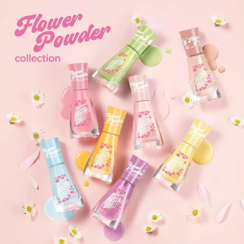 Vista 7 de Sally Hansen Insta-Dri Flower Powder, Peony Pace, esmalte de uñas, se seca en 60 segundos, una capa, acabado mate satinado