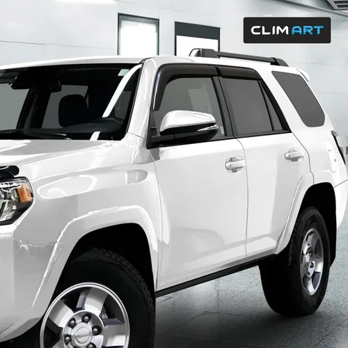 Vista 4 de CLIM ART Protectores de lluvia increíblemente duraderos para Toyota 4Runner 2010-2024, deflectores de ventana con cinta original, deflector de Para
