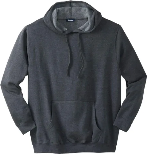 Vista 10 de KingSize Sudadera con capucha de forro polar grande y alta para hombre Negro