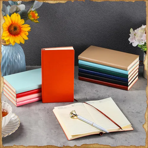 Vista 5 de Kosiz 36 cuadernos de bolsillo a granel de 4 x 7 pulgadas, pequeños cuadernos con forro de cuero, mini bloc de notas a rayas para escribir 200