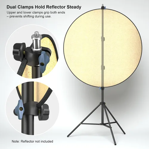 Vista 4 de LINCO Lincostore - Soporte de luz para fotografía de estudio de 90 pulgadas/7.5 pies, soporte para panel reflector con soporte reflector