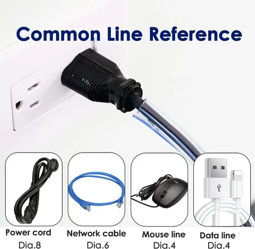 Vista 6 de Protector de cable para perros y gatos, funda de cable para carga USB/alimentación, paquete de 1