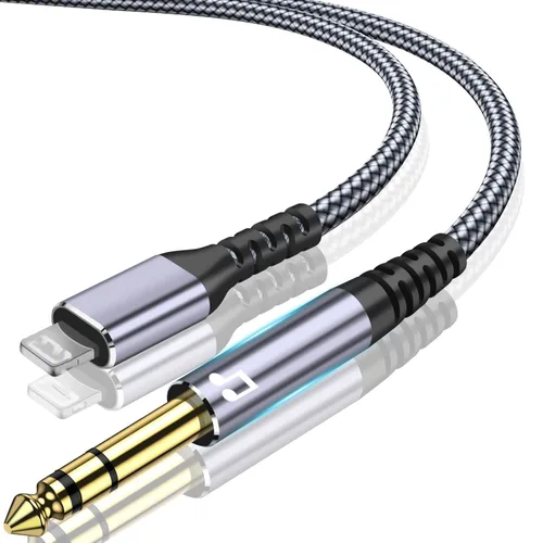 Vista 9 de Cable estéreo de audio USB C a TRS de 1/4 pulgadas, cable de audio auxiliar macho de 4 pies tipo C a 0.250 in, compatible con iPad Pro/iPhone16/15
