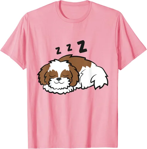 Vista 25 de Camiseta Tired Shih Tzu Dog Cute Sleeping Shih Tzu, Blanco