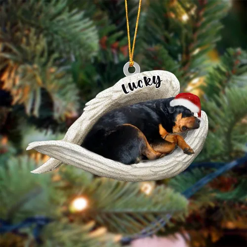 Vista 150 de Ángel durmiente de Afghan Hound para Navidad, adorno personalizado con el nombre del perro, adorno de Navidad personalizado para amantes de perros
