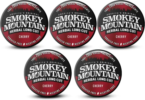 Vista 11 de Smokey Mountain - Tabaco a base de hierbas de corte largo – Menta ártica – Caja de 5 latas - Rapé sin tabaco y sin nicotina