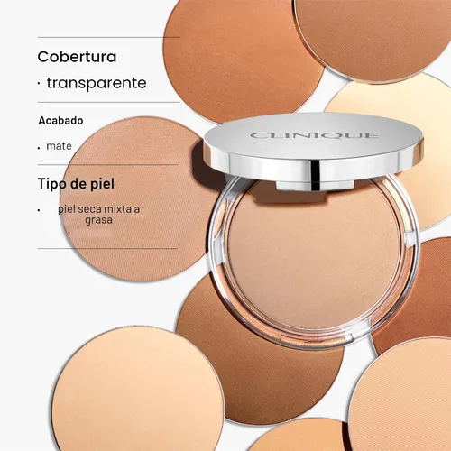 Vista 4 de Clinique Stay-Matte Sheer Pressed Powder For Oily Skin Types Sheer Coverage + Matte Finish Minimizes Shine