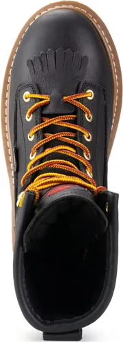 Vista 3 de SUREWAY Men's 8" Waterproof Steel-Toe Logger Work Boot Oil/Slip Resistant,Full Grain Leather,Rubber Sole,EH Rated