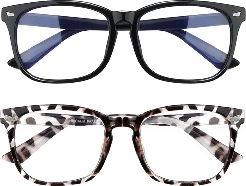 Vista 10 de Paquete de 2 lentes de luz azul para mujeres y hombres, gafas de computadora