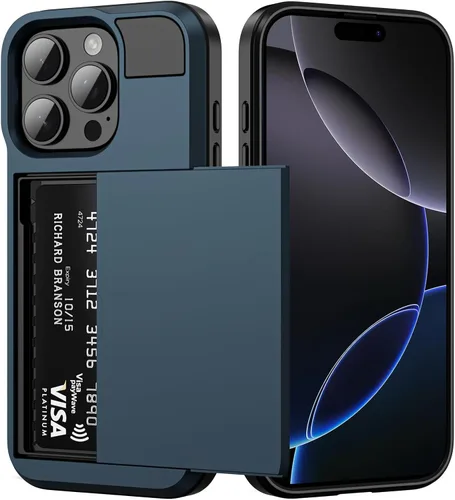 Vista 14 de Vofolen Funda para iPhone 16 con tarjetero y cartera