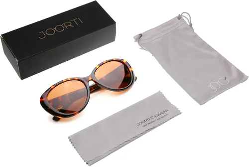 Vista 7 de JOORTI Gafas de sol polarizadas para mujer con marco de plástico con protección UV gafas de sombra elegantes