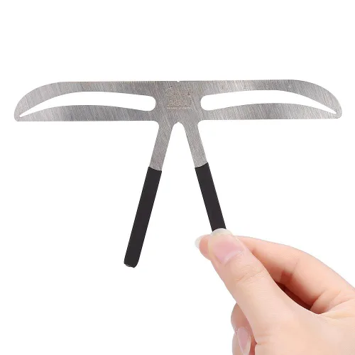 Vista 5 de Regla de cejas, 4 tipos de regla permanente para cejas, medida de ceja, regla de extensión de equilibrio, plantilla en forma de ceja (cejas Akinami)