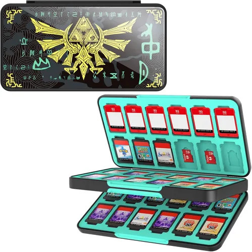 Vista 10 de Funda para tarjetas de juego Switch para Nintendo Switch/Switch OLED/Switch Lite, soporte para tarjetas de juegos con forro de color degradado
